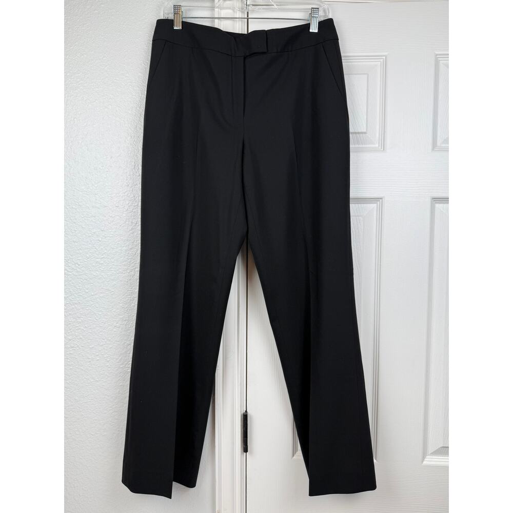Nina McLemore Black Straight Leg Pants Size 8 Made in USA Luxury Work